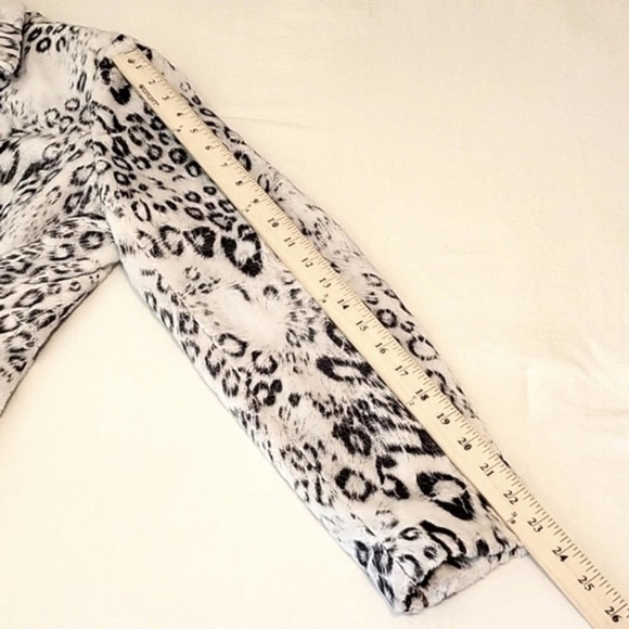 Vintage Giancarlo Ferrari Coat Jacket Animal Print Faux Fur Full Zip Women's 14 - Picture 9 of 9